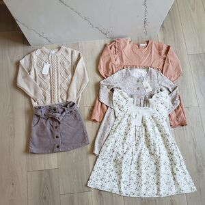 Jamie Kay Cream Floral Dress and Knit Set